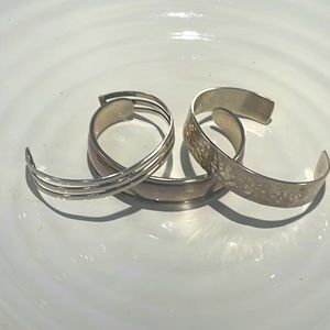 Bulk 3 sterling silver cuff bracelet